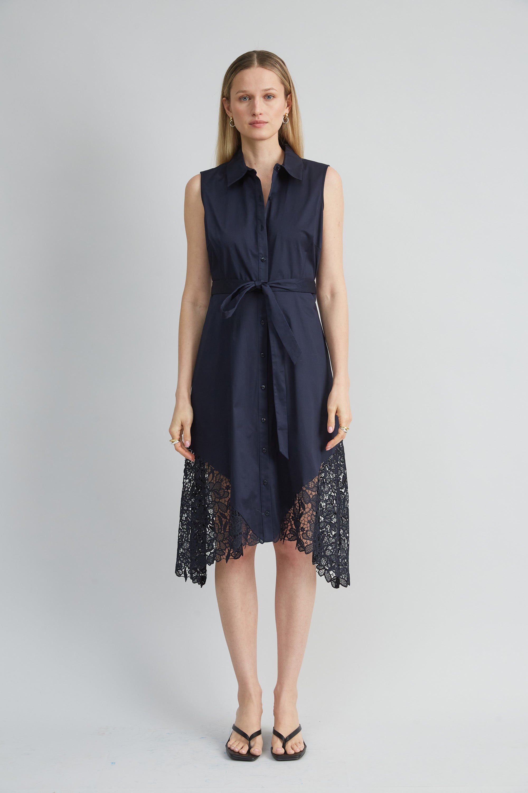 Cotton Lace Hem Dress