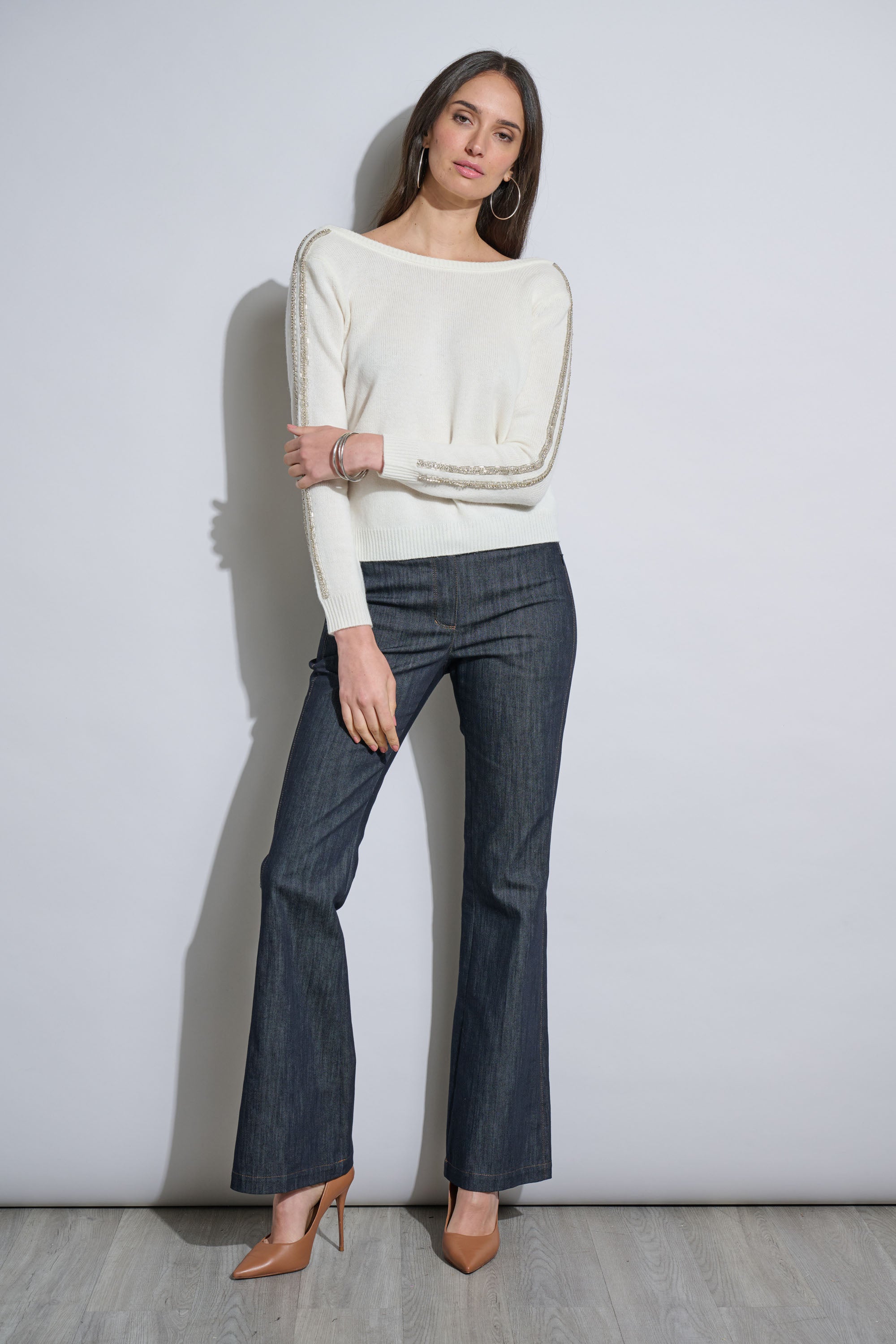 Embellished Merino Cashmere Sweater