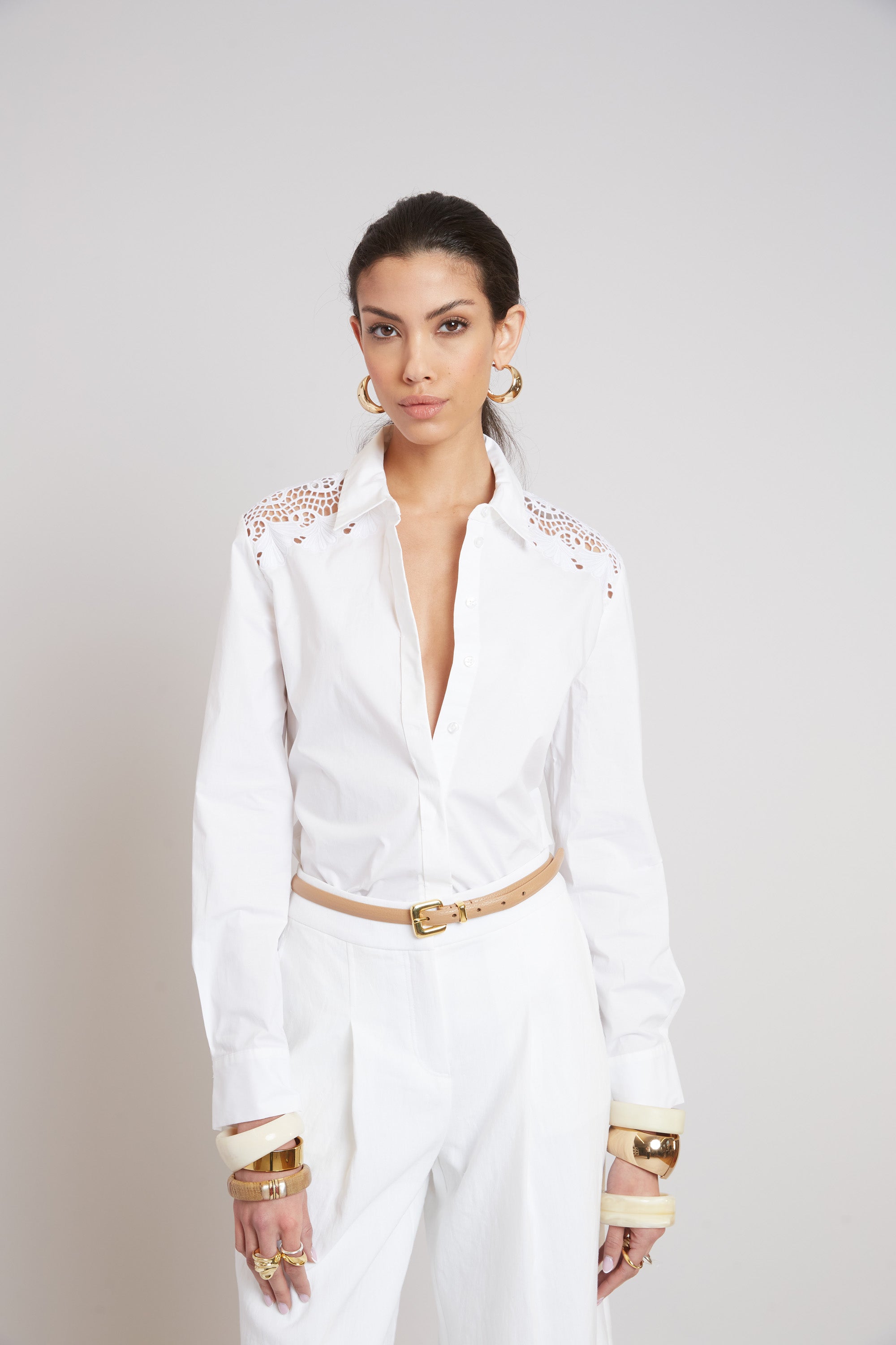 Embroidered Cotton Shirt
