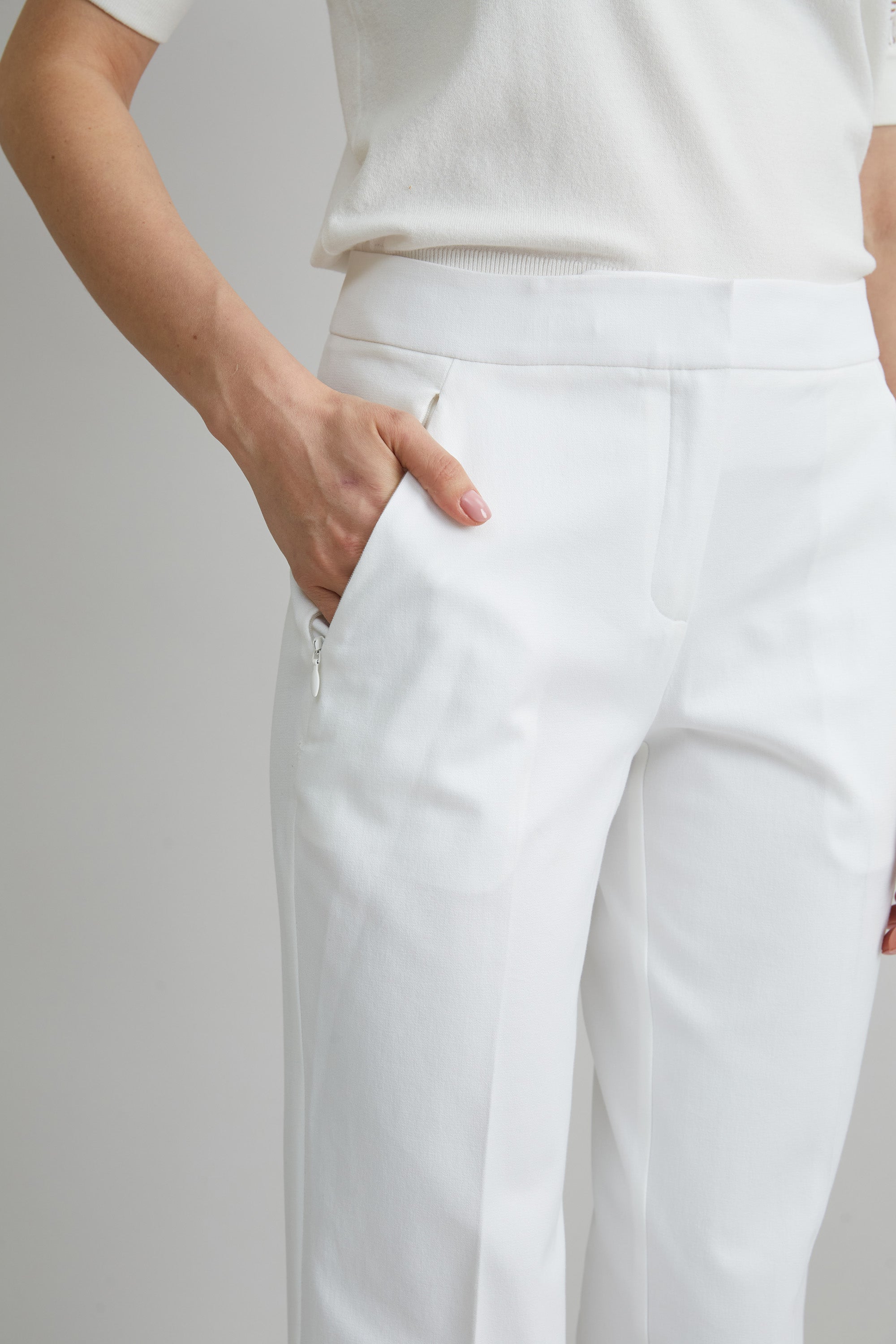 Straight Leg Stretch Cotton Pant