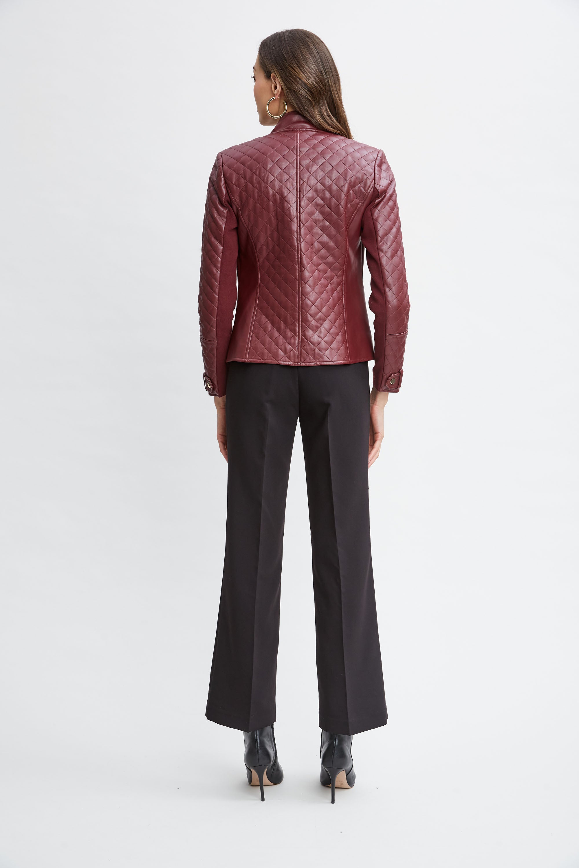 Vegan Leather Quilted Jacket